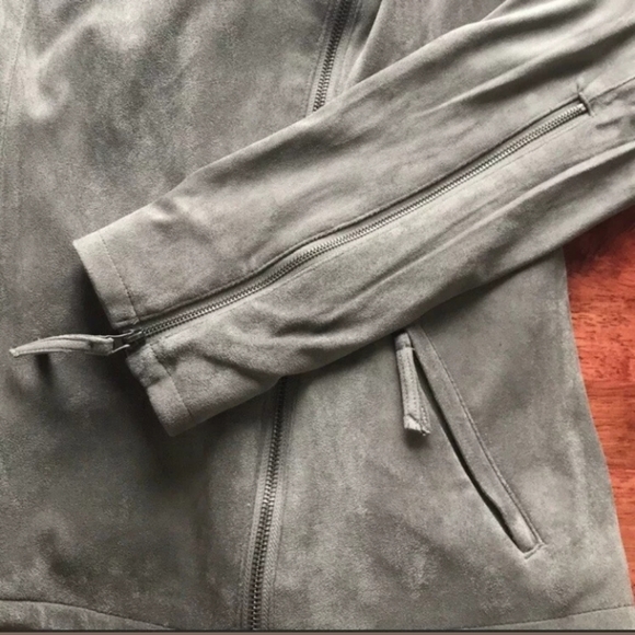 Adrienne Vittadini Faux Suede Moto Jacket - Picture 4 of 6